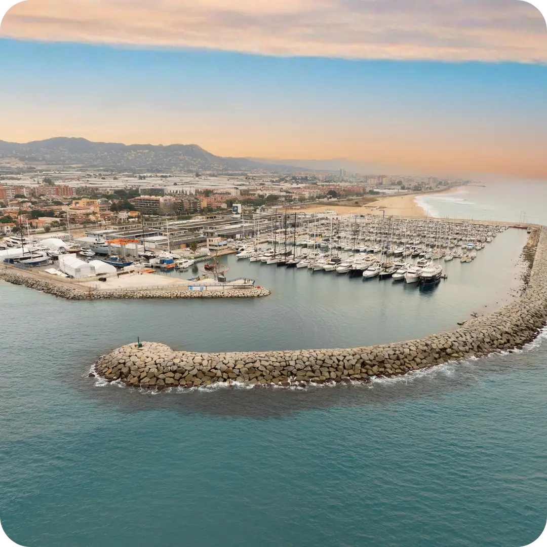 Marina Port Premià vista de drone